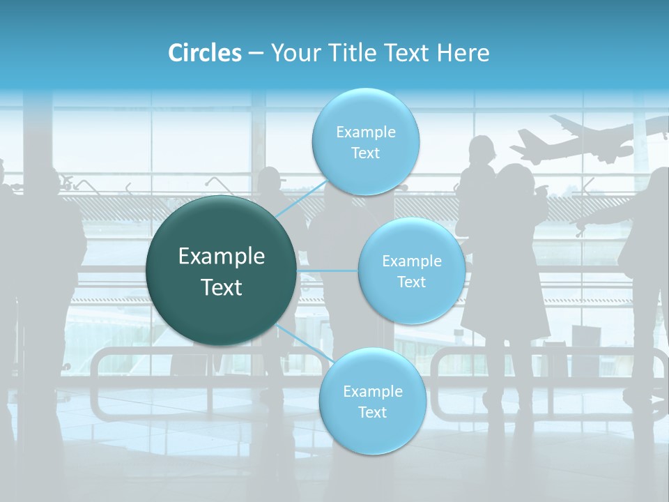 People Waiting In The Airport PowerPoint Template