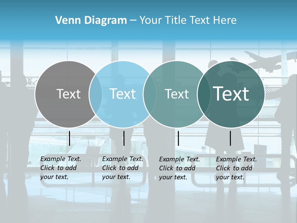 People Waiting In The Airport PowerPoint Template