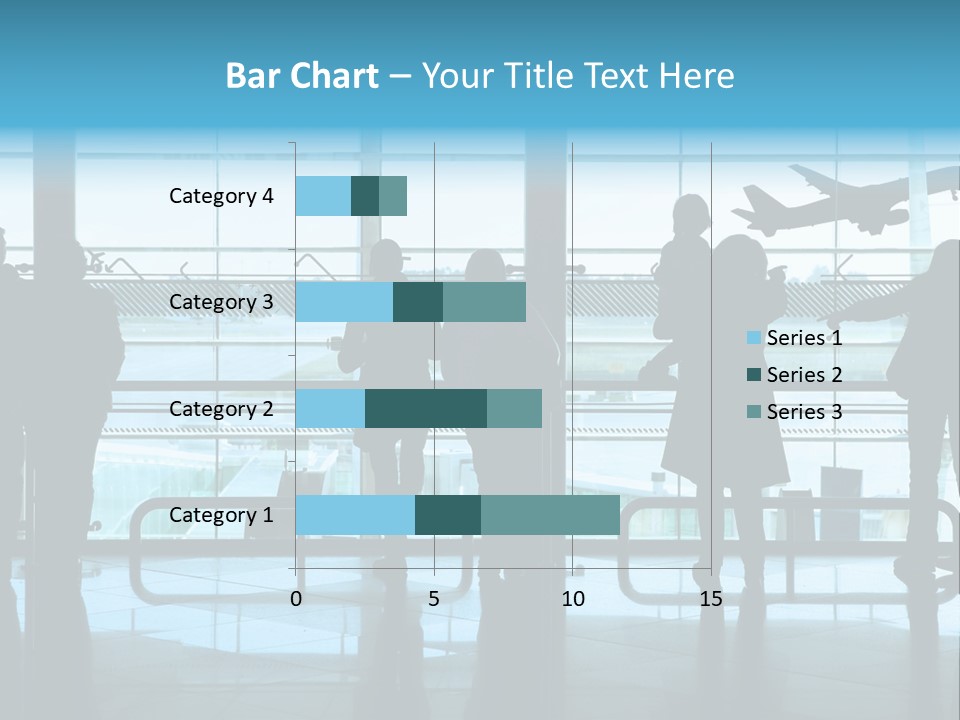 People Waiting In The Airport PowerPoint Template