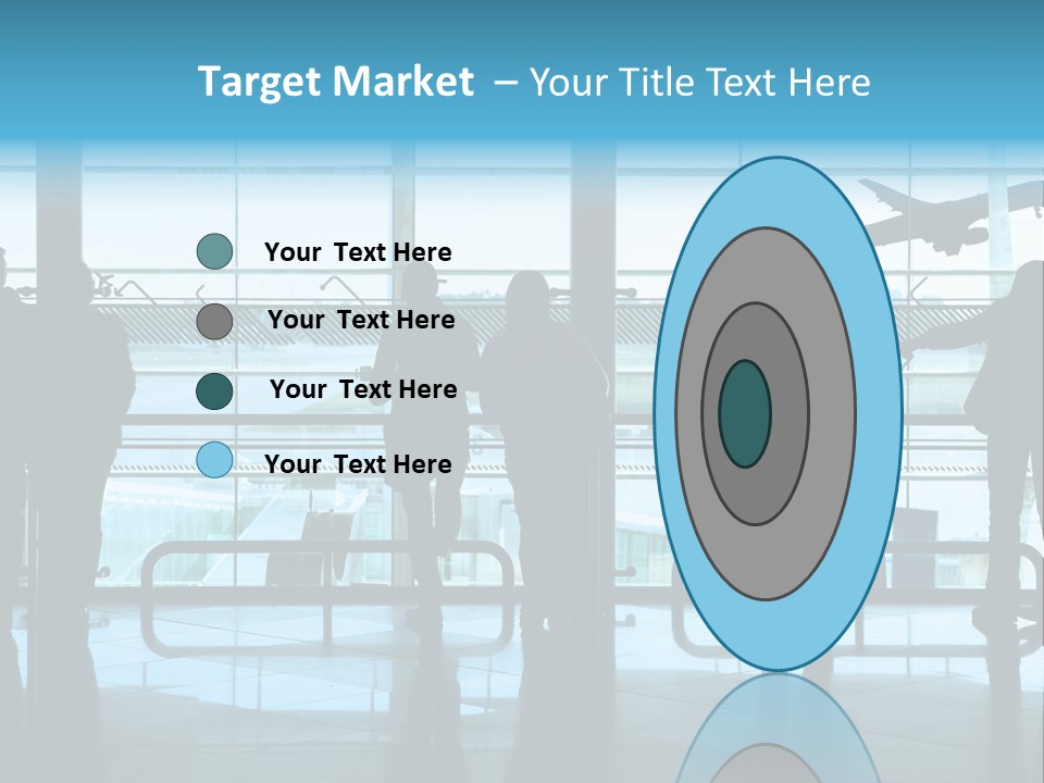 People Waiting In The Airport PowerPoint Template