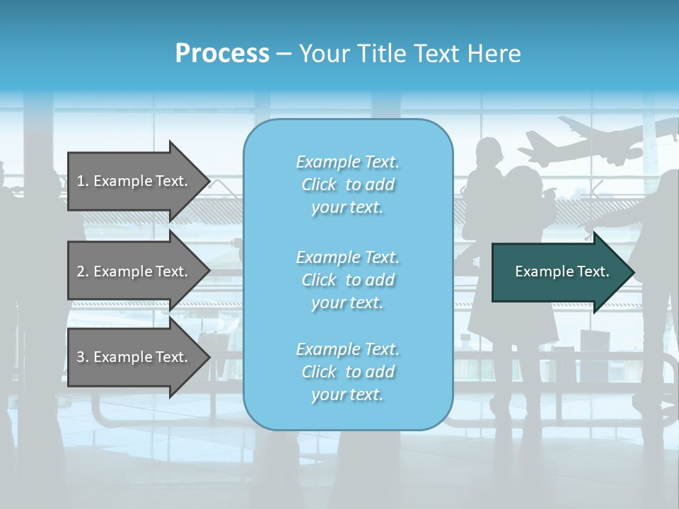 People Waiting In The Airport PowerPoint Template