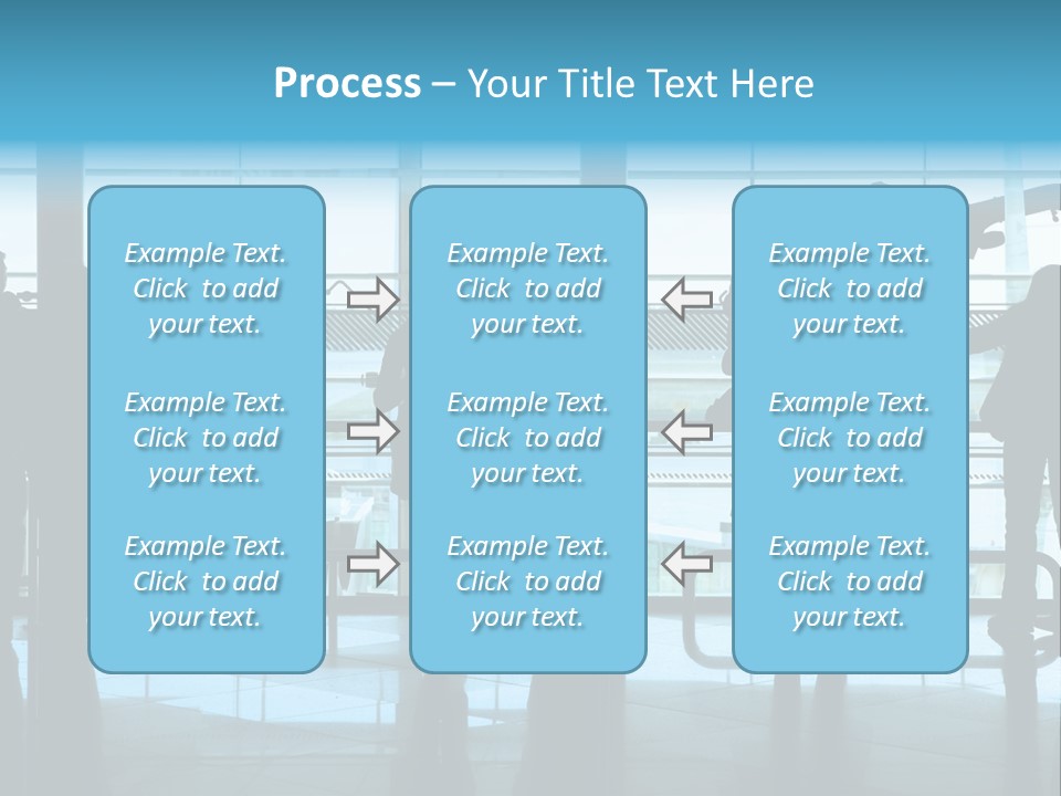 People Waiting In The Airport PowerPoint Template
