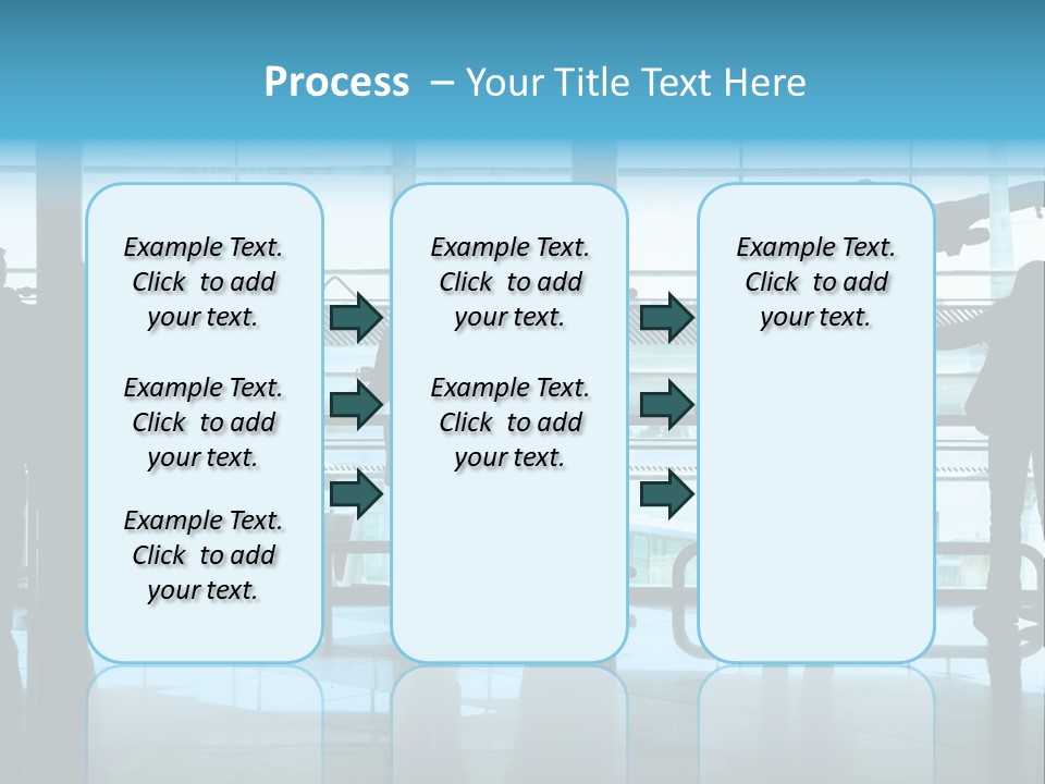 People Waiting In The Airport PowerPoint Template