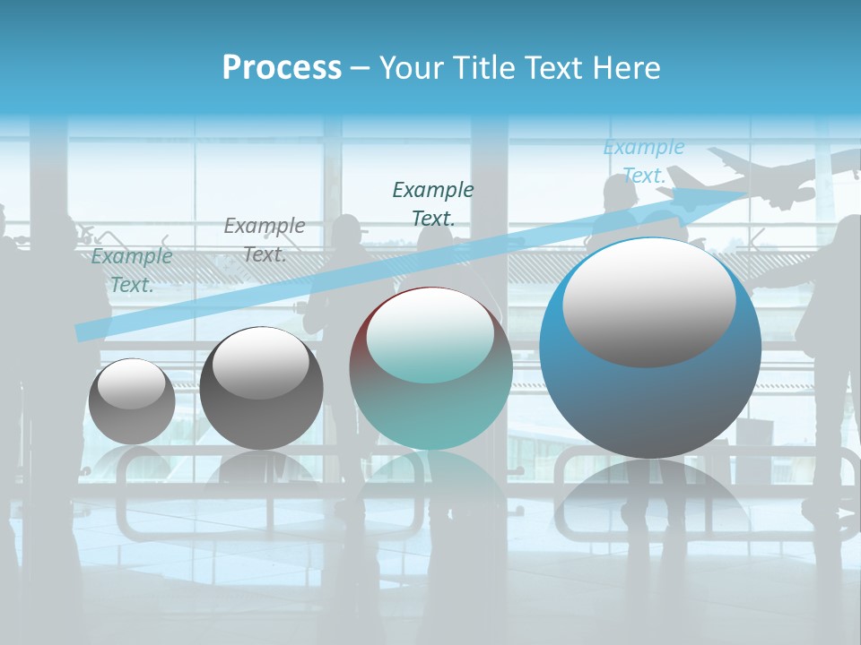 People Waiting In The Airport PowerPoint Template