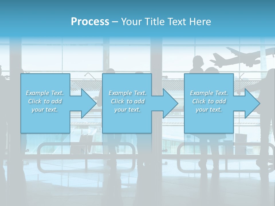 People Waiting In The Airport PowerPoint Template