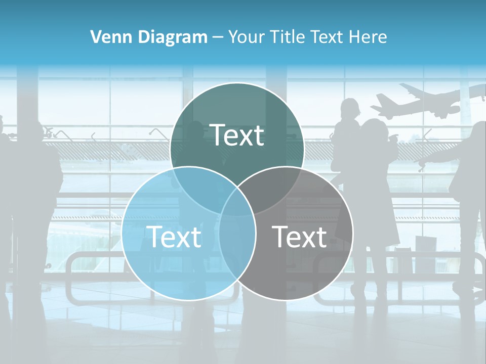 People Waiting In The Airport PowerPoint Template