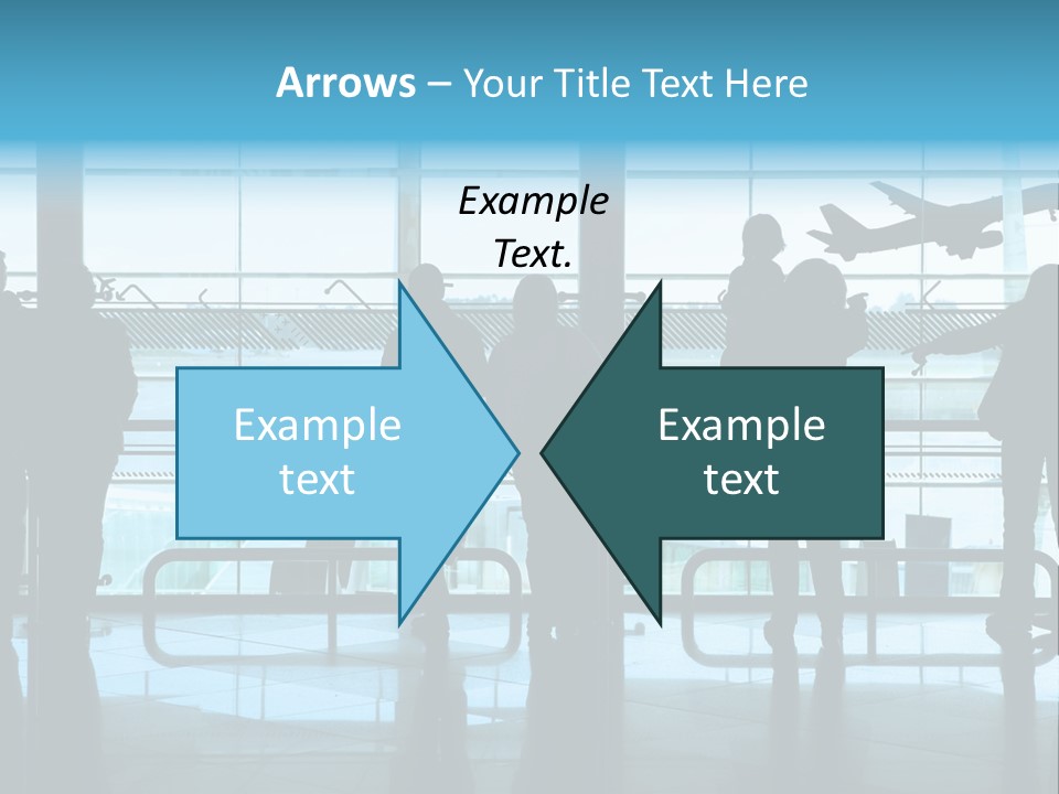 People Waiting In The Airport PowerPoint Template