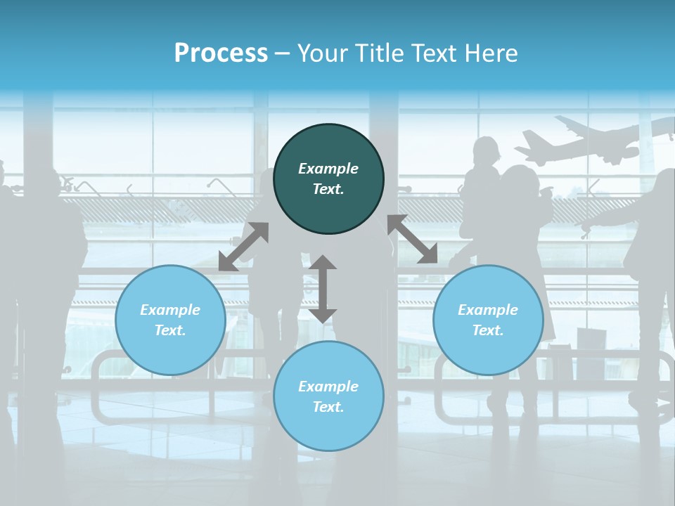 People Waiting In The Airport PowerPoint Template