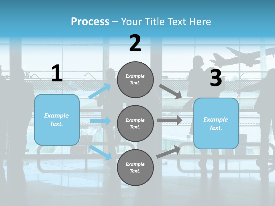 People Waiting In The Airport PowerPoint Template