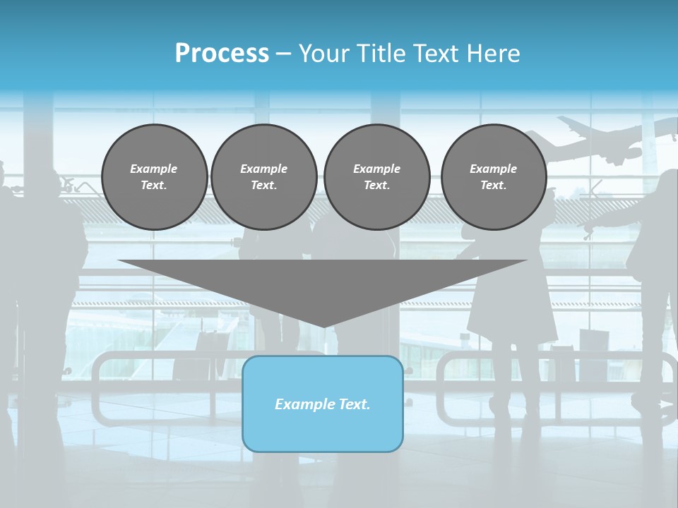 People Waiting In The Airport PowerPoint Template