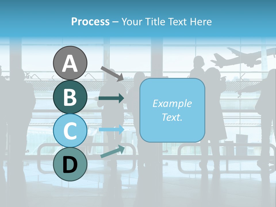 People Waiting In The Airport PowerPoint Template