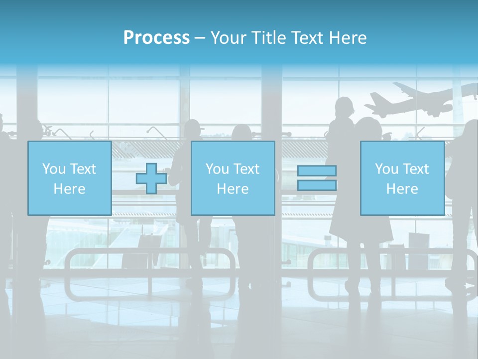 People Waiting In The Airport PowerPoint Template