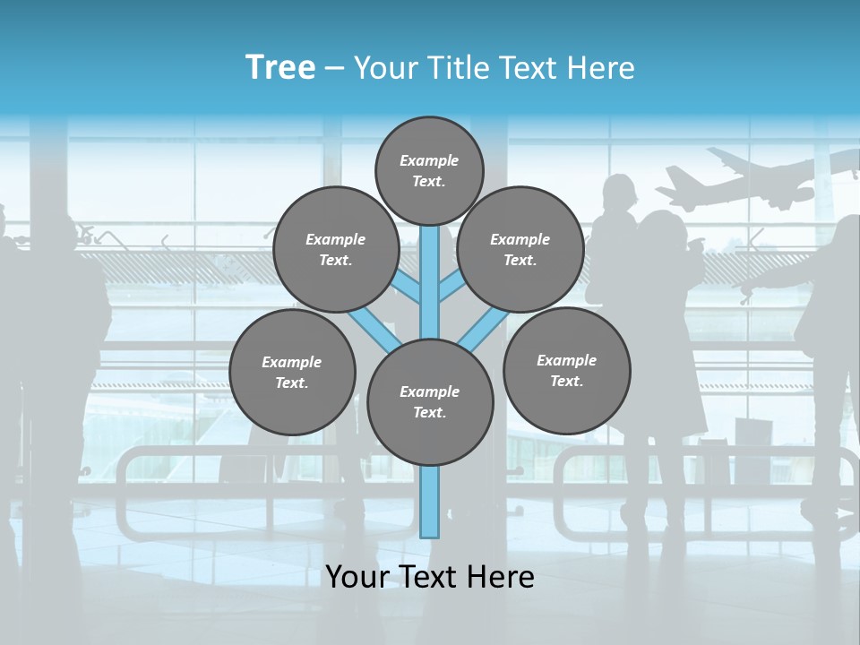People Waiting In The Airport PowerPoint Template