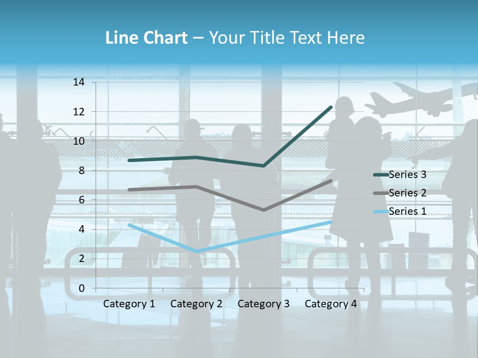 People Waiting In The Airport PowerPoint Template