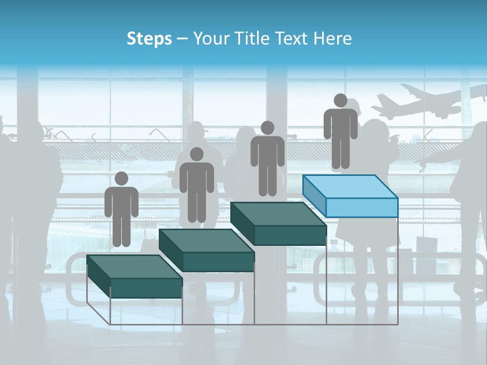 People Waiting In The Airport PowerPoint Template