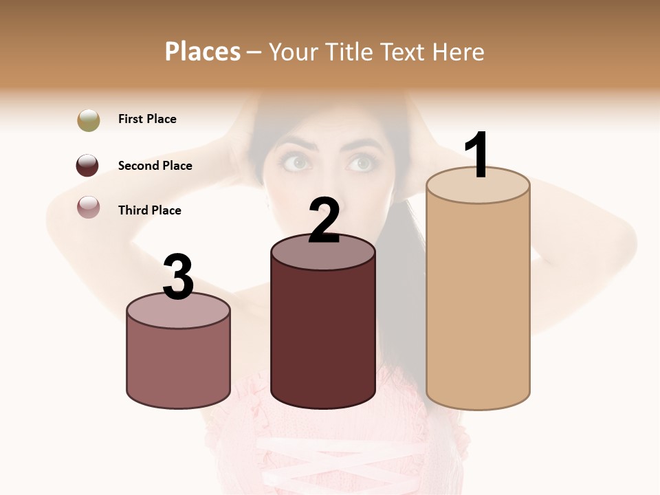 Brown Jersey Cow (10 Years Old) In Front Of A White Background PowerPoint Template