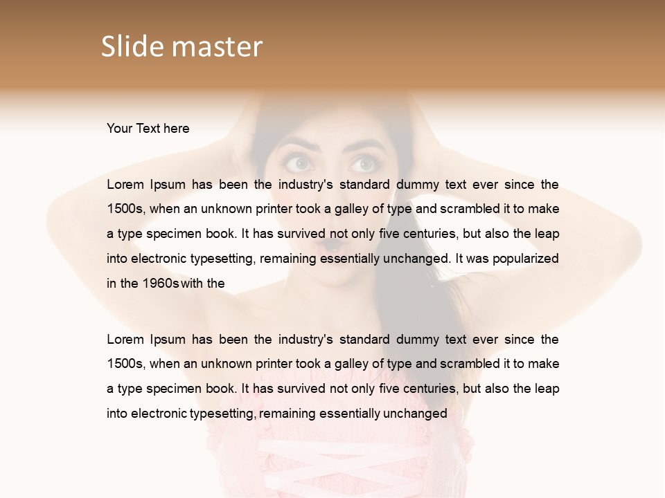 Brown Jersey Cow (10 Years Old) In Front Of A White Background PowerPoint Template