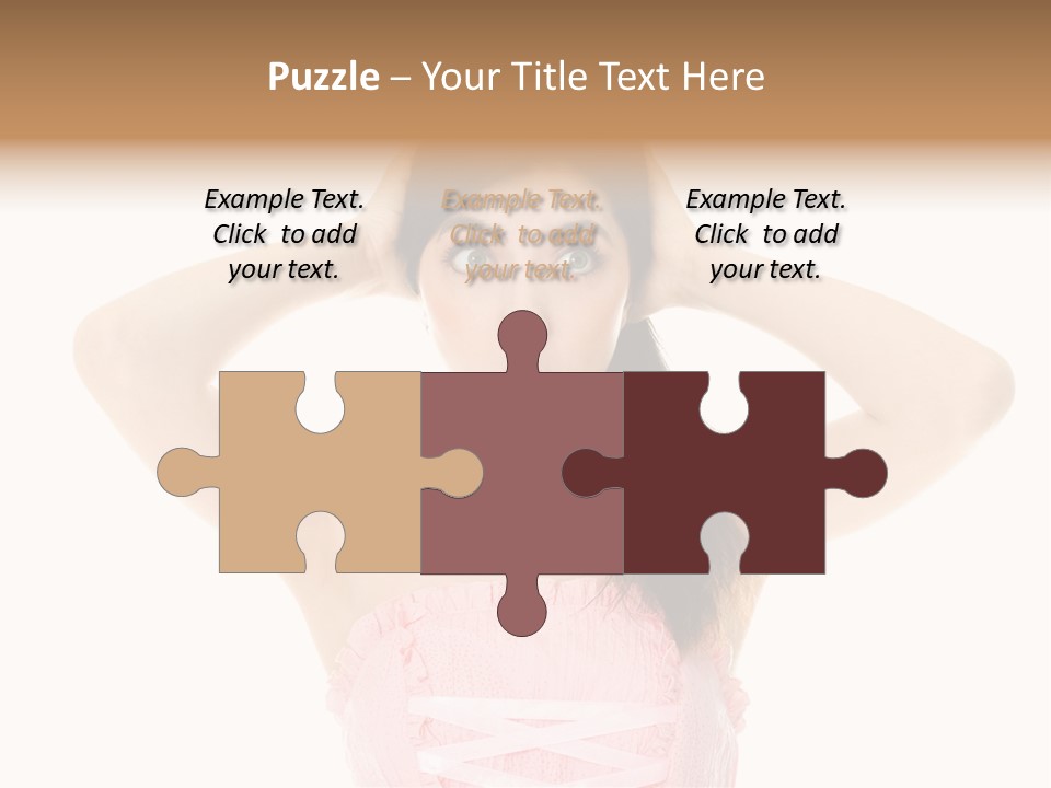 Brown Jersey Cow (10 Years Old) In Front Of A White Background PowerPoint Template