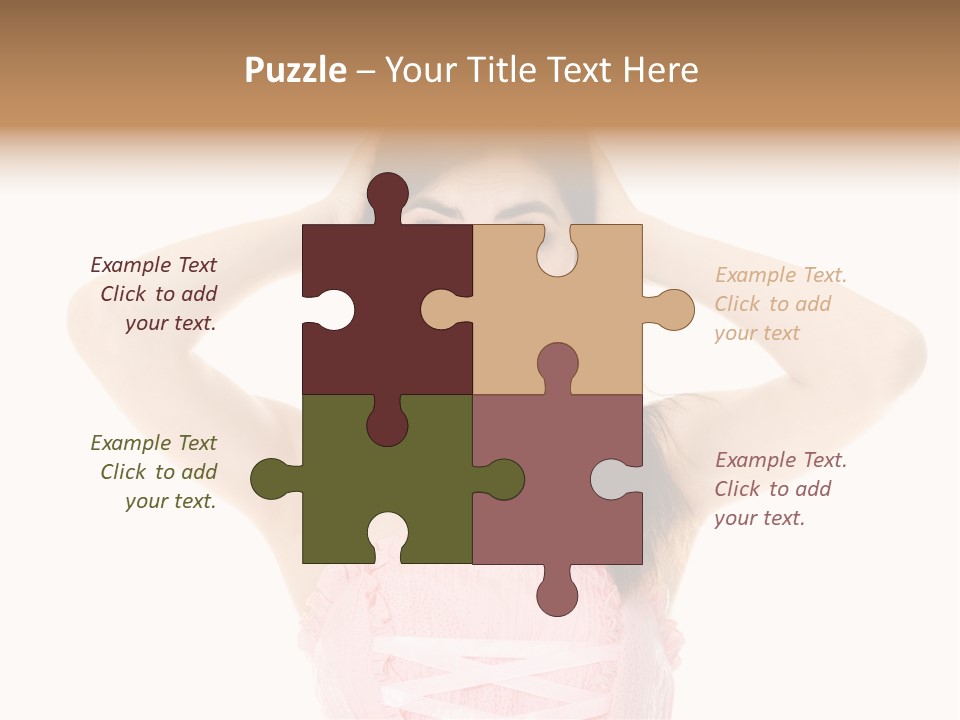 Brown Jersey Cow (10 Years Old) In Front Of A White Background PowerPoint Template