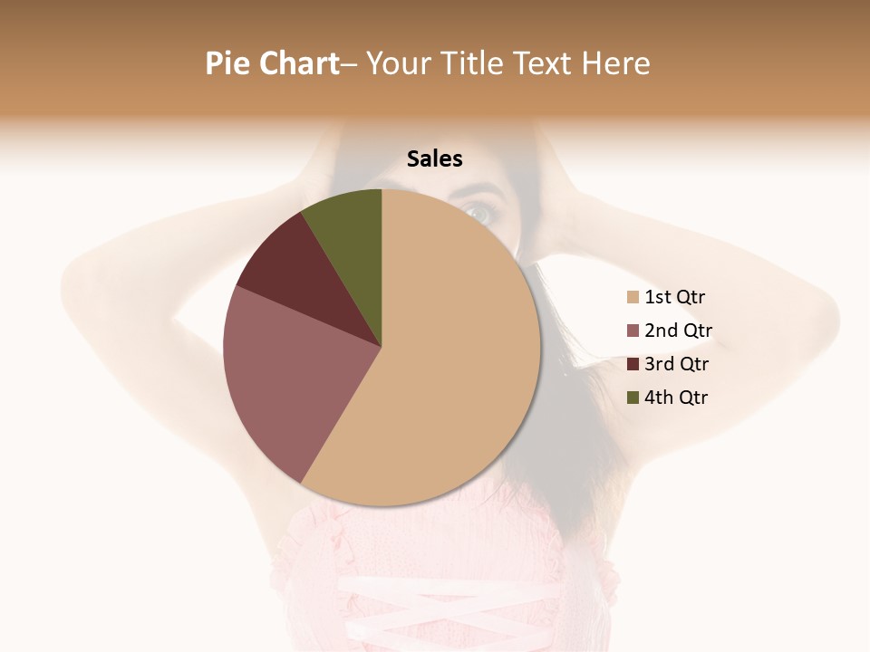 Brown Jersey Cow (10 Years Old) In Front Of A White Background PowerPoint Template