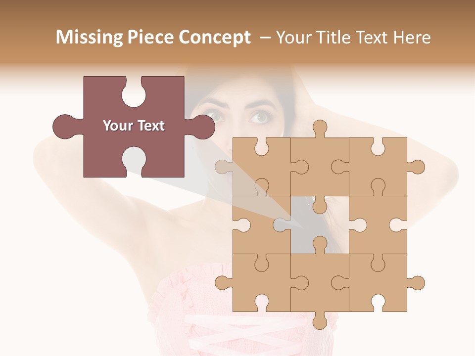 Brown Jersey Cow (10 Years Old) In Front Of A White Background PowerPoint Template