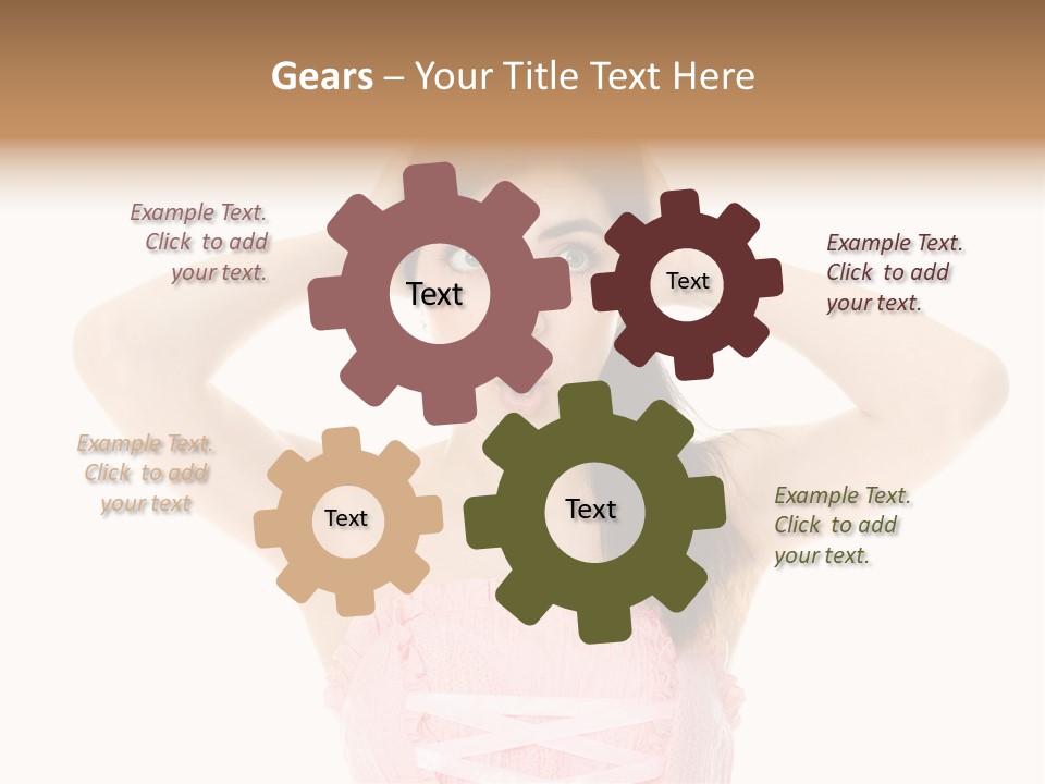 Brown Jersey Cow (10 Years Old) In Front Of A White Background PowerPoint Template