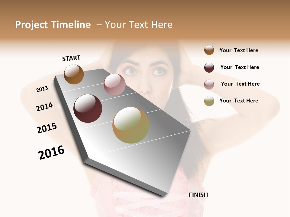 Brown Jersey Cow (10 Years Old) In Front Of A White Background PowerPoint Template