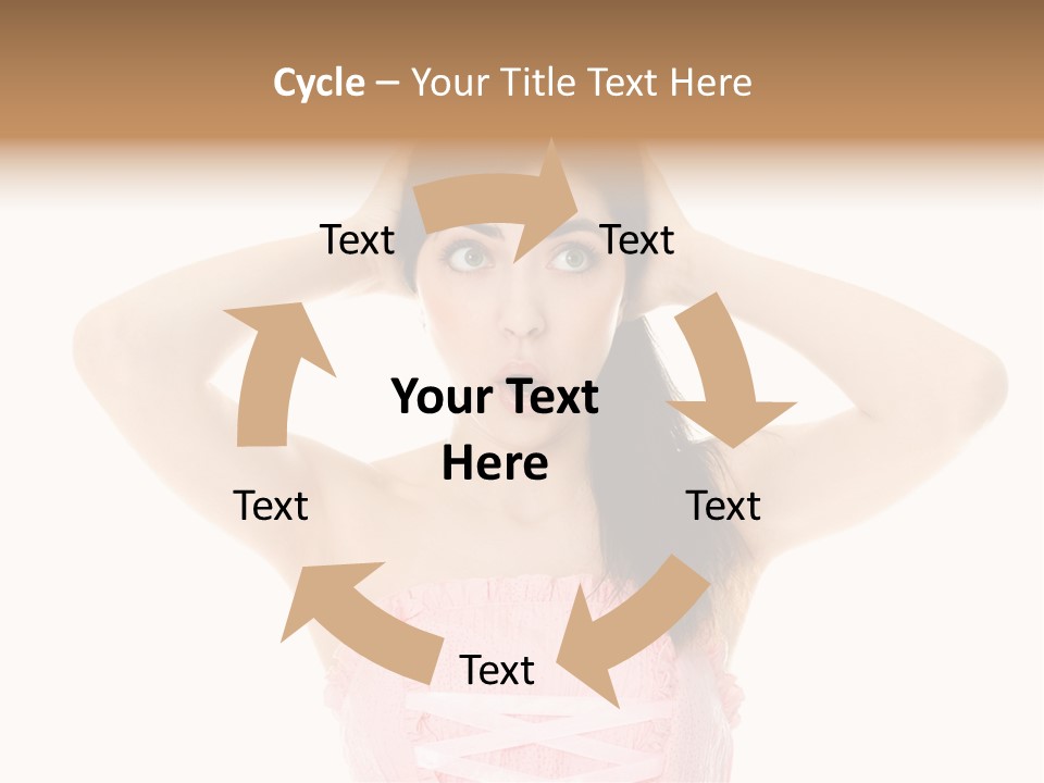 Brown Jersey Cow (10 Years Old) In Front Of A White Background PowerPoint Template