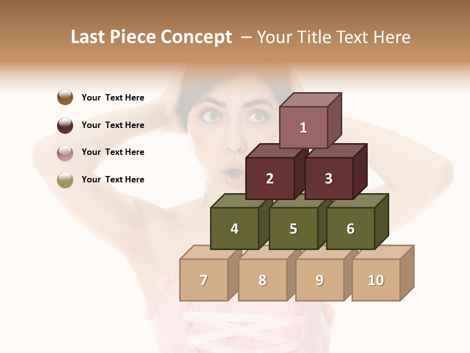 Brown Jersey Cow (10 Years Old) In Front Of A White Background PowerPoint Template