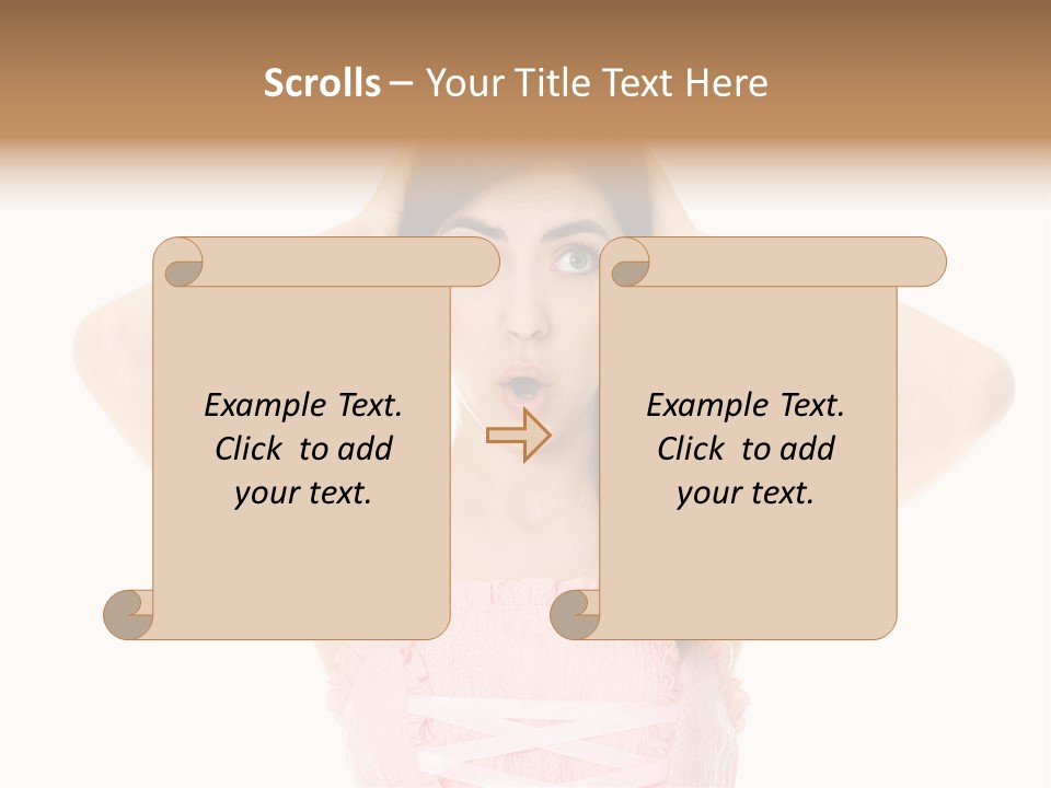 Brown Jersey Cow (10 Years Old) In Front Of A White Background PowerPoint Template