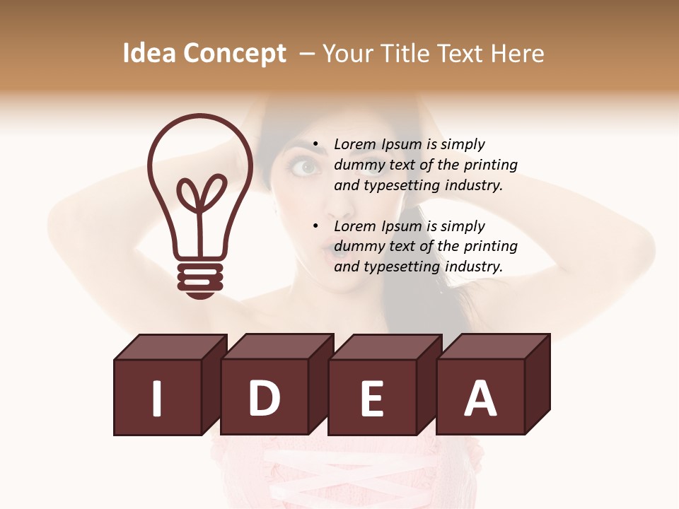 Brown Jersey Cow (10 Years Old) In Front Of A White Background PowerPoint Template