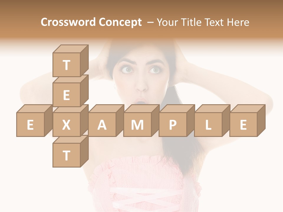 Brown Jersey Cow (10 Years Old) In Front Of A White Background PowerPoint Template