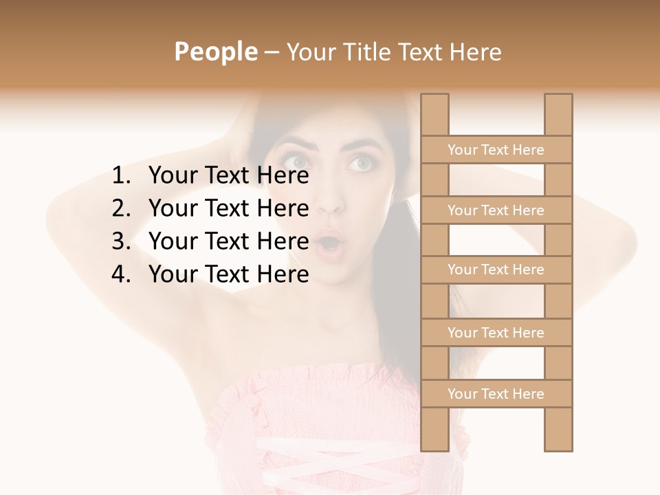 Brown Jersey Cow (10 Years Old) In Front Of A White Background PowerPoint Template