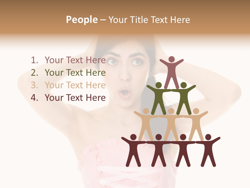 Brown Jersey Cow (10 Years Old) In Front Of A White Background PowerPoint Template