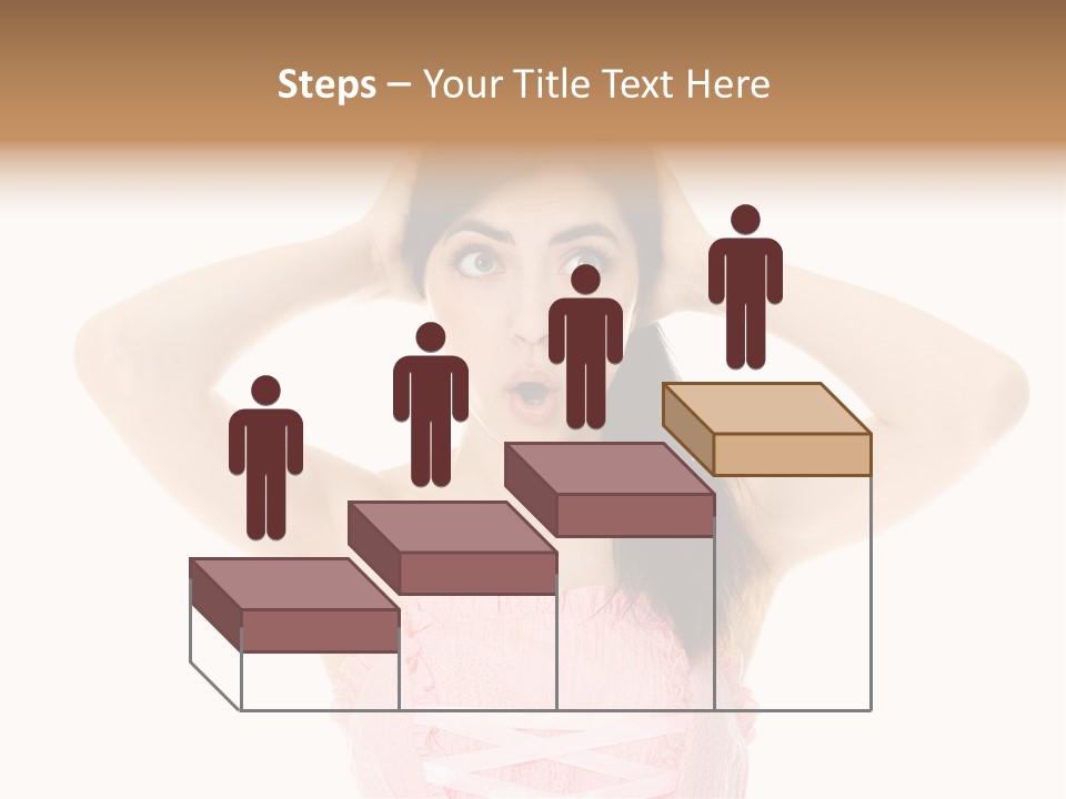 Brown Jersey Cow (10 Years Old) In Front Of A White Background PowerPoint Template