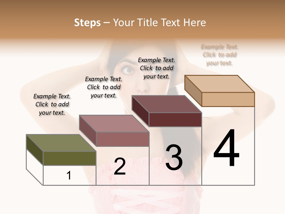 Brown Jersey Cow (10 Years Old) In Front Of A White Background PowerPoint Template