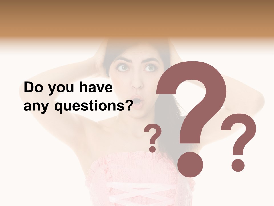 Brown Jersey Cow (10 Years Old) In Front Of A White Background PowerPoint Template