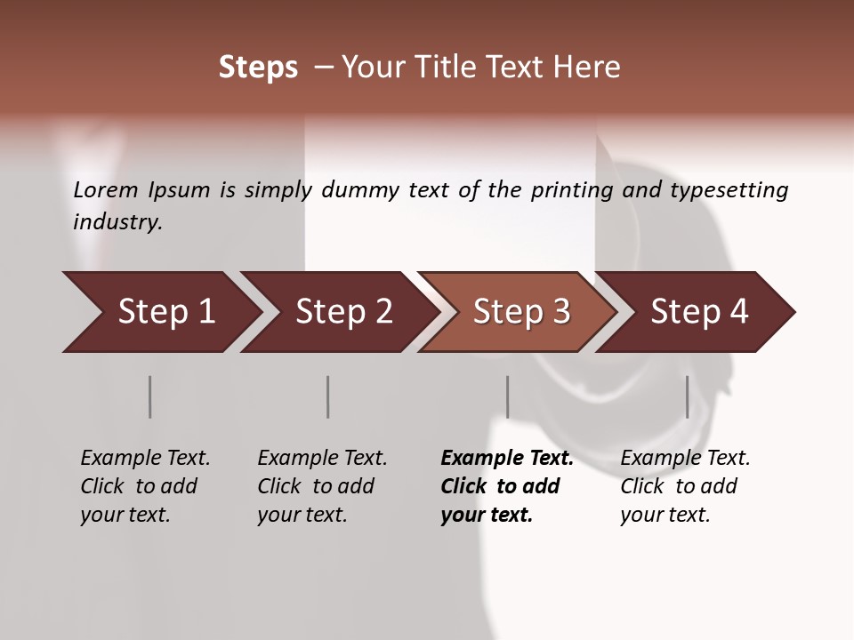 Businessman Holding Little White Card In His Hand PowerPoint Template