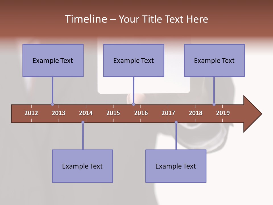 Businessman Holding Little White Card In His Hand PowerPoint Template