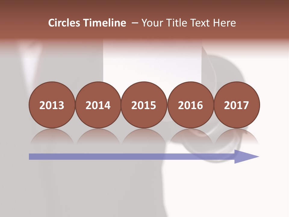 Businessman Holding Little White Card In His Hand PowerPoint Template