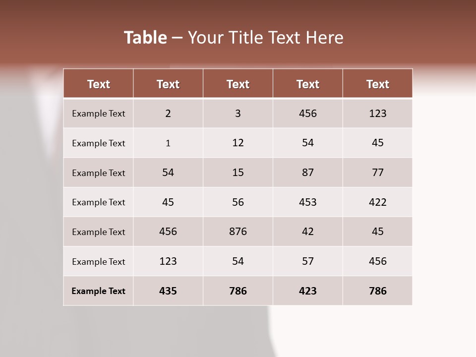 Businessman Holding Little White Card In His Hand PowerPoint Template