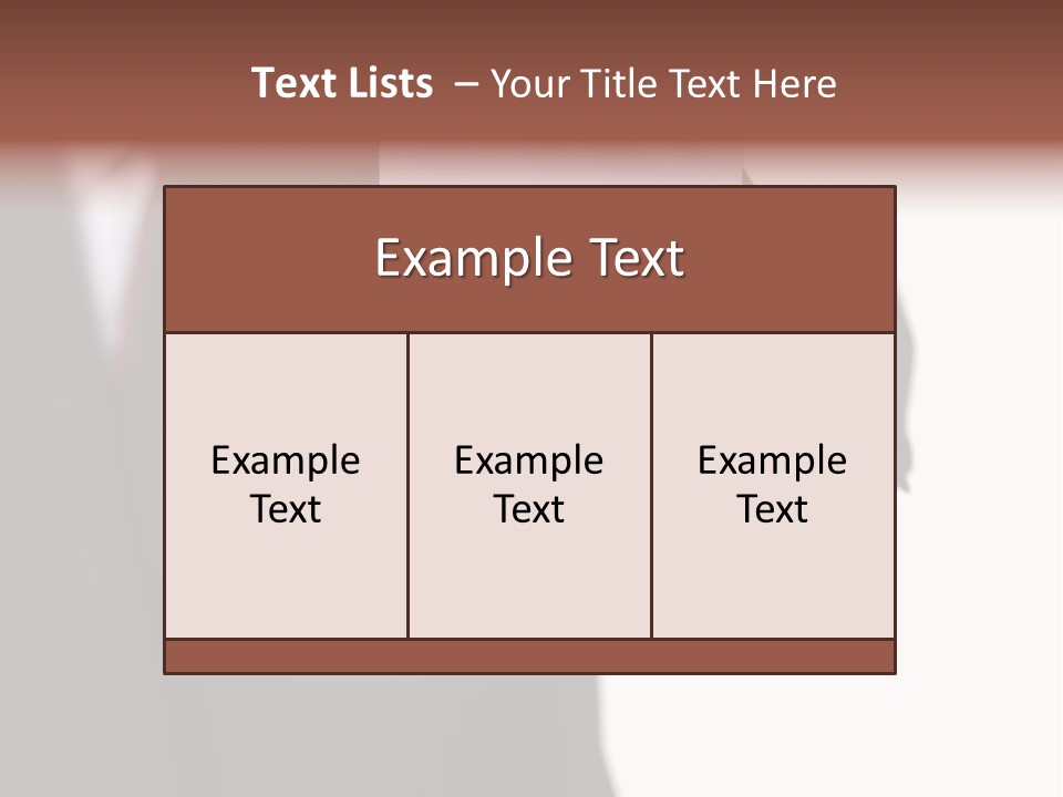 Businessman Holding Little White Card In His Hand PowerPoint Template