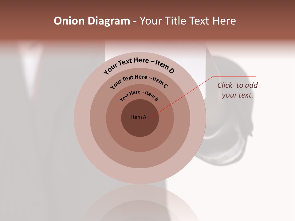 Businessman Holding Little White Card In His Hand PowerPoint Template