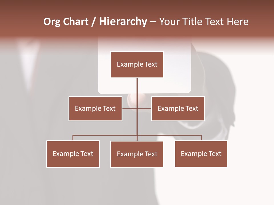 Businessman Holding Little White Card In His Hand PowerPoint Template