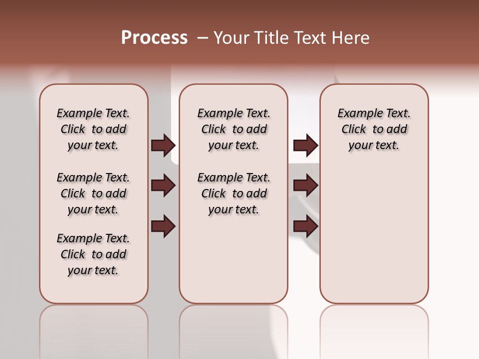 Businessman Holding Little White Card In His Hand PowerPoint Template
