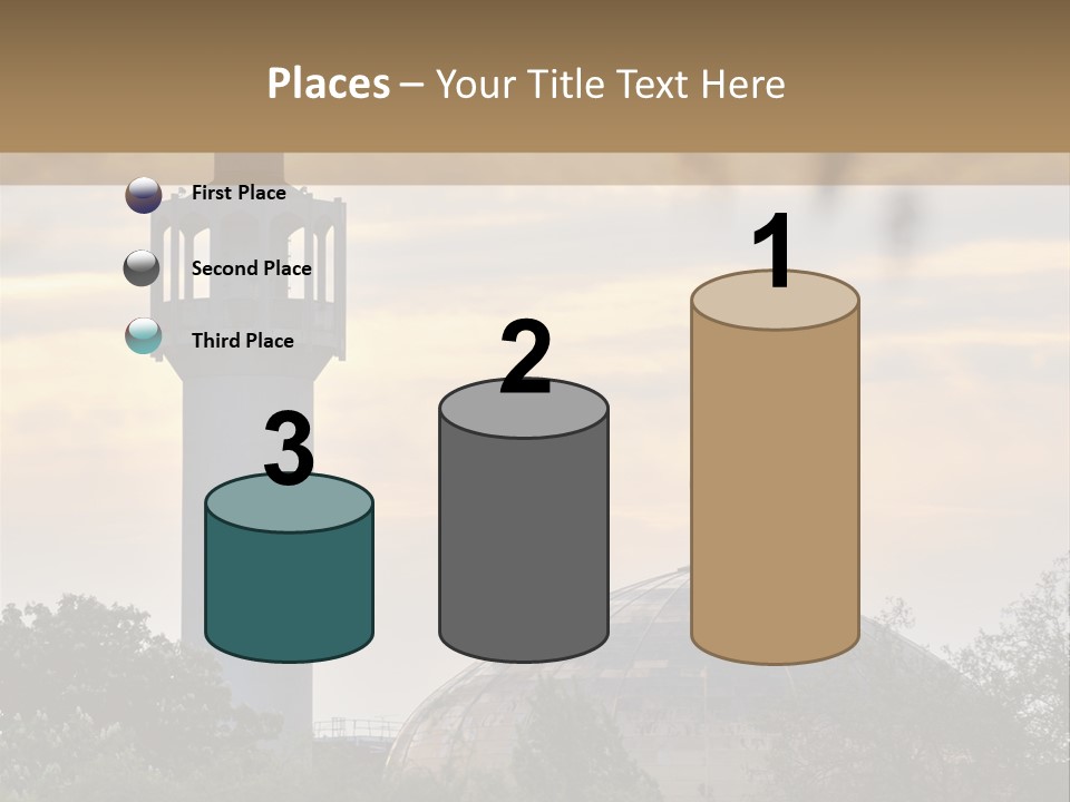 London Central Mosque (Regents Park Mosque) England, Uk, At Sunset PowerPoint Template
