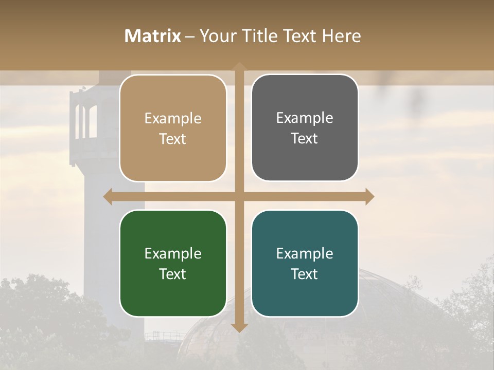 London Central Mosque (Regents Park Mosque) England, Uk, At Sunset PowerPoint Template