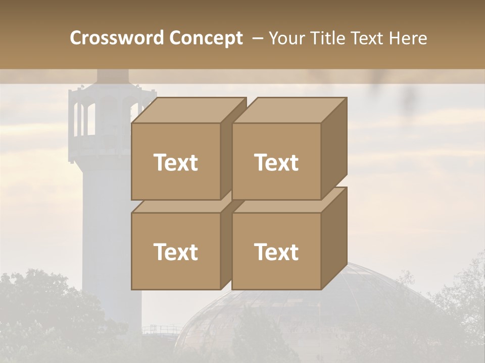 London Central Mosque (Regents Park Mosque) England, Uk, At Sunset PowerPoint Template