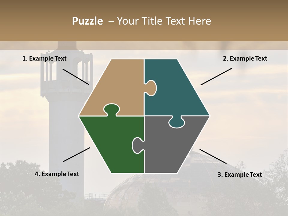 London Central Mosque (Regents Park Mosque) England, Uk, At Sunset PowerPoint Template