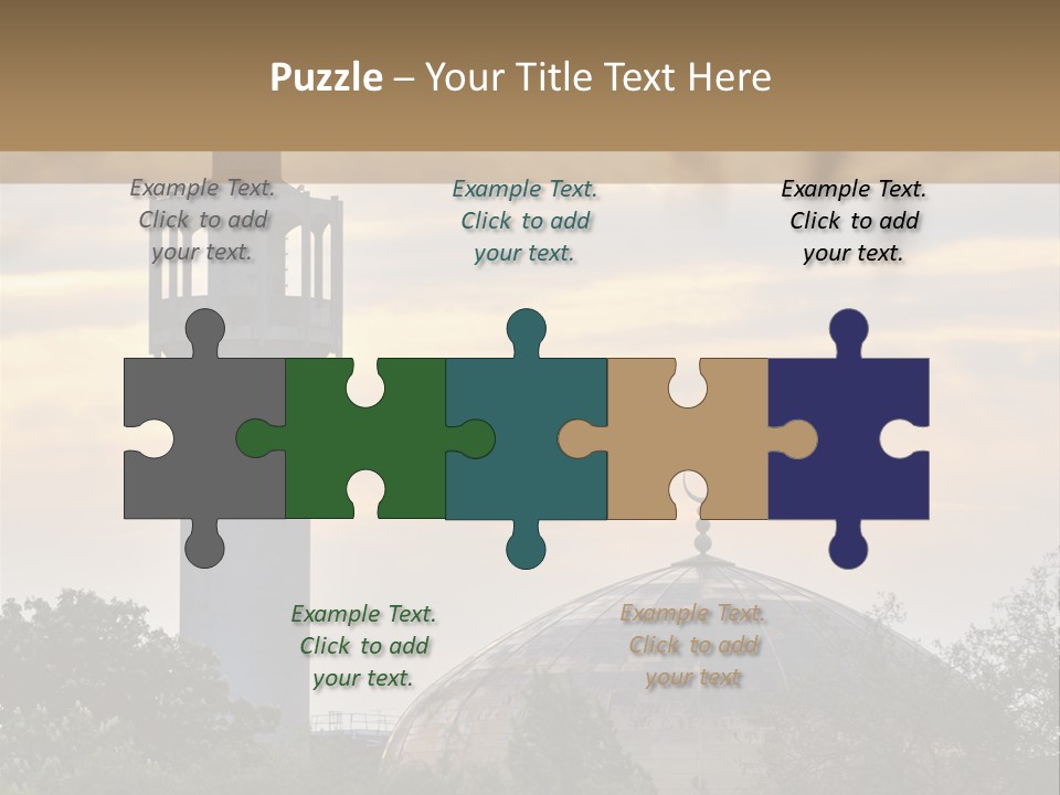 London Central Mosque (Regents Park Mosque) England, Uk, At Sunset PowerPoint Template